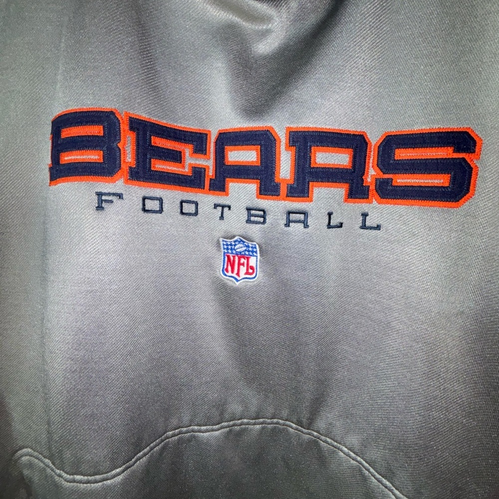 Chicago Bears Reebok Cold Weather Hoodie Silver & Navy – Size XL – NFL - Picture 6 of 14